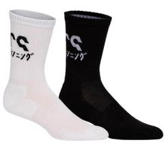 Sports socks Asics KATAKANA, Black/White, 2 pairs