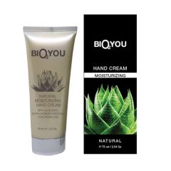 NATURAL MOISTURIZING HAND CREAM with aloe vera, alpha-hydroxy acids and hialuronic acid Bio2you, 75 ml