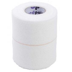Medpoint ESSA elastīgās lentes tuvplāns uz balta fona, izgatavota no 100% kokvilnas ar cinka oksīda līmi, nodrošina spēcīgu un elastīgu atbalstu traumu profilaksei un rehabilitācijai.