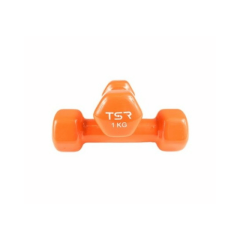 Dumbbells Vinyl, TSR, Orange, 1kg, 2 PCS.
