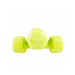 Dumbbells Vinyl, TSR, Yellow, 0.5kg, 2 PCS.