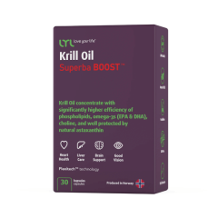LYL Krill Oil Superba BOOST Omega-3 aknām, sirdij, smadzenēm un redzei
