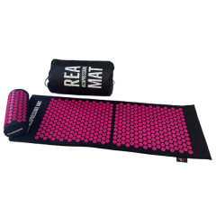REA Acupressure Mat + pillow + bag, 128 cm, pink