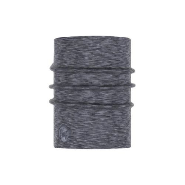 Scarf Buff Fog Grey Multi Stripes, merino wool