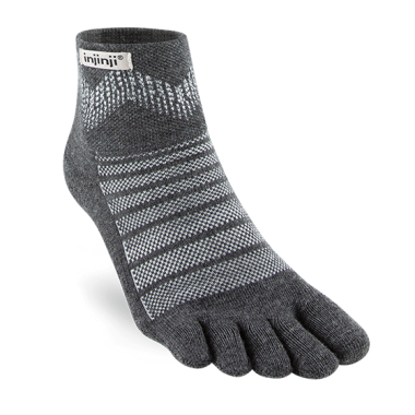 Socks Injinji Outdoor Midweight mini Crew merino grey
