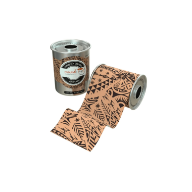 Dynamic tape Black Tattoo beige with black pattern, 7.5 cm x 5 m Dynamic Tape