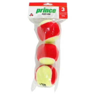 Prince Play & Stay STAGE 3 FELT, 3 pcs. Tennis training balls for children.