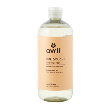 SHOWER GEL AVRIL TENDRE FLEUR D'ORANGER, 500ML, CERTIFIED ORGANIC