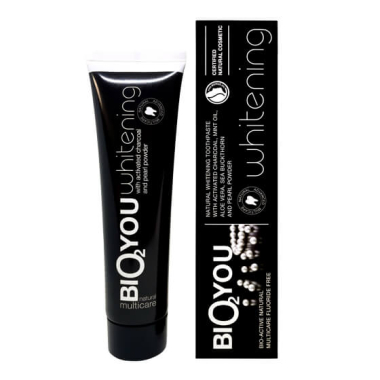 Natural Whitening Toothpaste with Activated Charcoal Bio2you, 100 ml