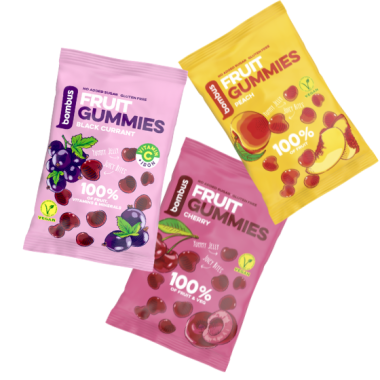 Fruit Gummies BOMBUS FRUIT ENERGY GUMMIES, 35 g