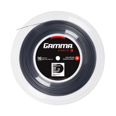 Tennis racket strings Gamma iO Soft Reel 17 (1.23 mm) Grey