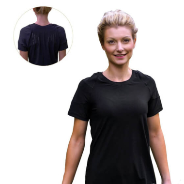 Posture correcting shirt (women’s, black) Swedish Posture Reminder