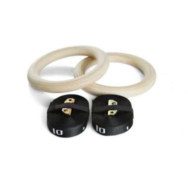 Training suspension system doughnuts Kwell Wooden Suspension Rings, couple
