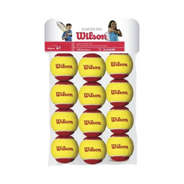 TENNIS BALLS WILSON STARTER, 12 GAB.