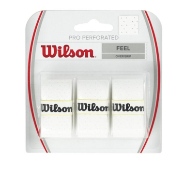 TENNIS OVERGRIP WILSON PRO PERFORATED 3 GAB. (white)