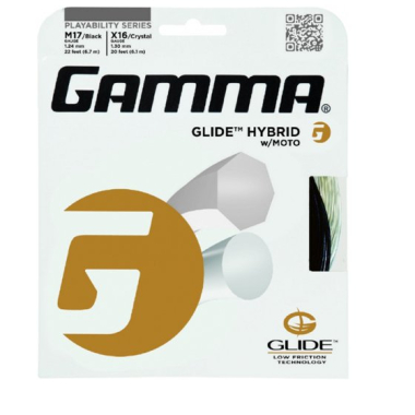 Tennis racquet strings Gamma GLIDE/MOTO HYBRID