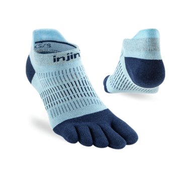 Women's Run Lightweight No-Show Heron socks, M/L 40.5 - 44.5 Injinji