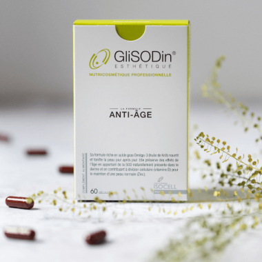 Food supplement GliSODin Antiage, for moisturizing the skin from the inside