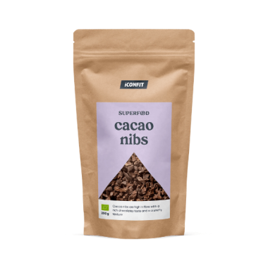 Organic Raw Cocoa Nibs, 200g, ICONFIT
