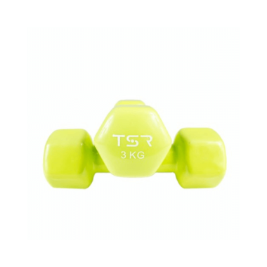 Dumbbells Vinyl, TSR, Yellow, 0.5kg, 2 PCS.