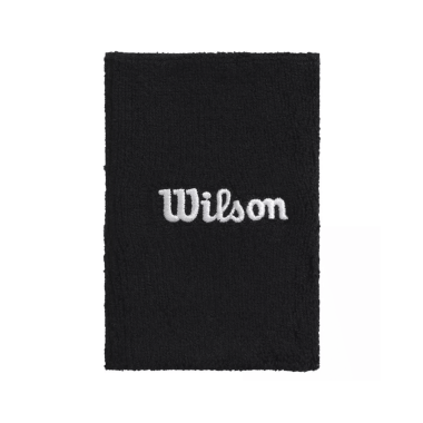 Wide Terry Wristbands Black Wilson