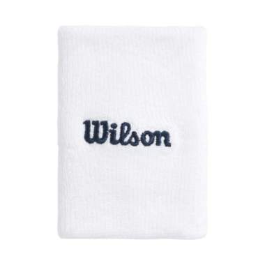 Wide Terry Wristbands White Wilson