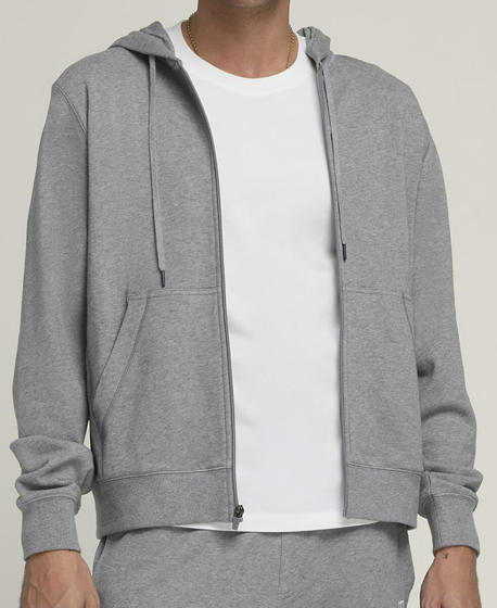 M UNISEX TEAM ZIP HOODIE MEDIUM GRAY HEATHER