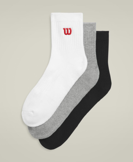 U QUARTER TOP SOCK 3PK / MULTICOLOUR M
