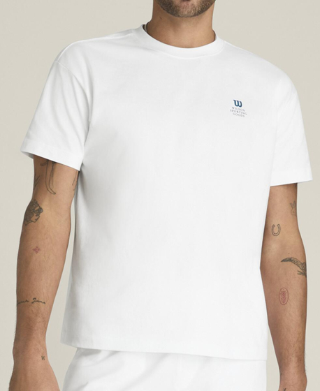 M WILSON CLASSIC COTTON GRAPHIC BRIGHT WHITE
