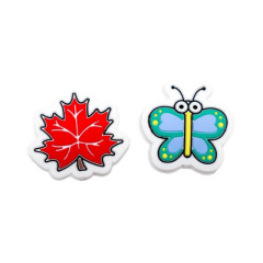 Gamma String Vibration Dampener, 2 pcs, Nature Maple Leaf/Butterfly