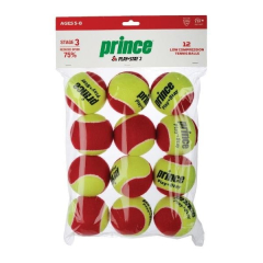 Prince Play & Stay STAGE 3 FELT, 12 pcs. Tennis training balls for children.
