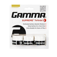 Tenisa overgrips GAMMA Supreme Perforated 3 gab. melns vai balts