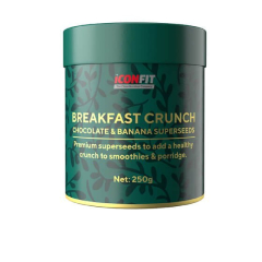 ICONFIT Crunchy Breakfast Superfoods 250 g kraukšķīgs superproduktu maisījums ar kaņepju un čia sēklām