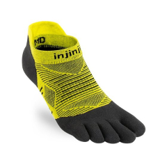 Socks for running injinji RUN LIGHTWEIGHT NO-SHOW XTRALIFE Limeade