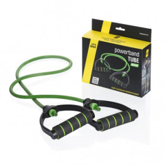Resistance band with handles Let's bands POWERBANDS TUBE GREEN