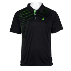 PRINCE Graphic Polo sporta krekls vīriešiem – stilīgs un ērts. 100% poliesters. Tuvplāns uz balta fona.