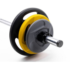 Pack of weights discs with uretan coating ZIVA HX Studio Barbell Set