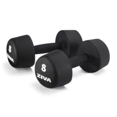 Dumbbell ZIVA URETHANE FUNCTIONAL TRIBELL STUDIO DUMBBELLS, 1-10 kg set